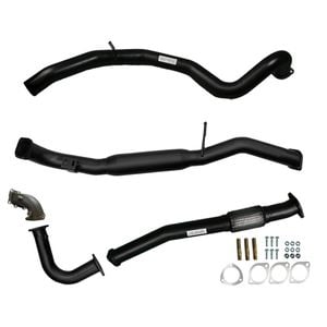 Ignite Exhausts Turbo Back For Nissan Gu Patrol 4.2l Turbo Diesel Wagon 3" Inch / Hot Dog Black Aluminised Steel