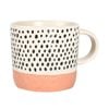 Nicola Spring Dipped Spot Stoneware Coffee Mug - 385ml