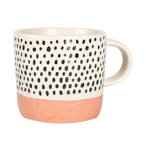 Nicola Spring Dipped Spot Stoneware Coffee Mug - 385ml