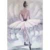 P&P Pink Ballerina Hand Painting Picture - Elegant Canvas Wall Art for Living Room, Bedroom & Office Decor 50x70cm