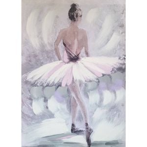P&P Pink Ballerina Hand Painting Picture - Elegant Canvas Wall Art for Living Room, Bedroom & Office Decor 50x70cm