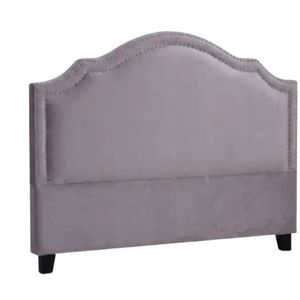 Lavaca Velvet Headboard Light Grey - Queen