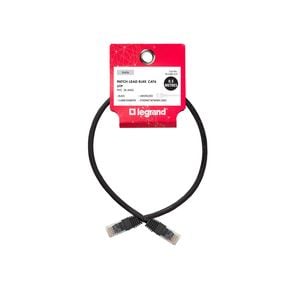 Legrand 0.5m Black Cat6 RJ45 UTP Patch Lead