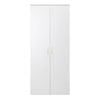 European Cabinetry White VJ Square Brass Stockholm Storage Cupboard
