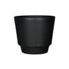 Respect 30cm Black Stone-Look Round Calais Self Watering Plastic Pot