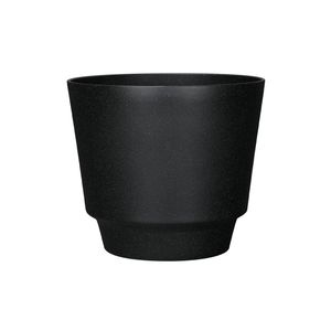 Respect 30cm Black Stone-Look Round Calais Self Watering Plastic Pot