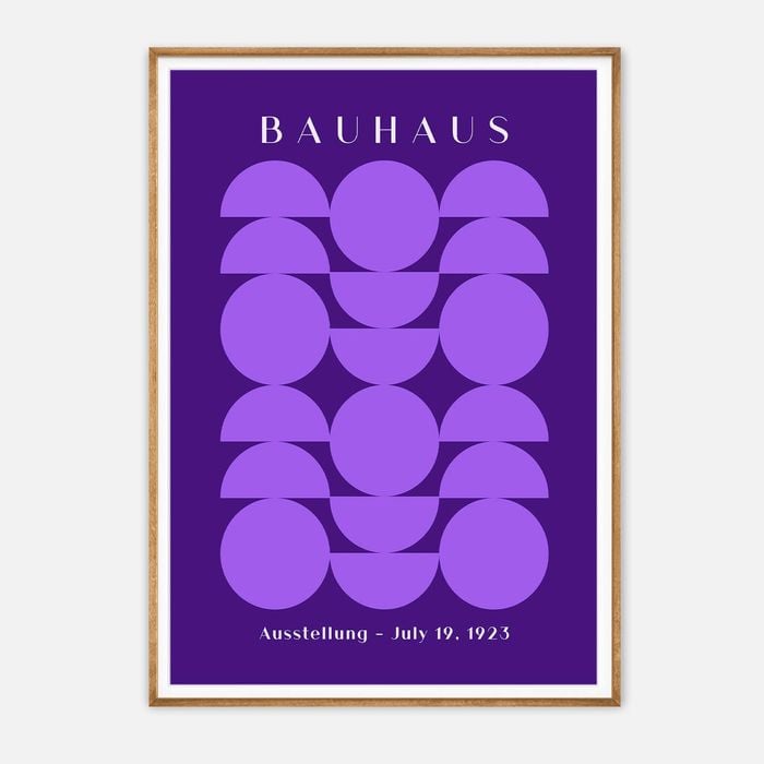 Galrie Bauhaus Exhibition Art Print - July 19, 1923 - Modernist Geometric Design, Wood Frame, A1 60 x 84cm (23 x 33inch)