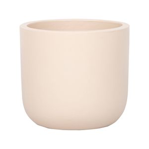 220 x 250mm Cream Large Round Plain Ceramic Pot