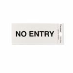 Sandleford 100 x 50mm No Entry Silver Self Adhesive Sign