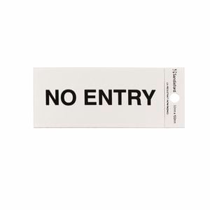 Sandleford 100 x 50mm No Entry Silver Self Adhesive Sign