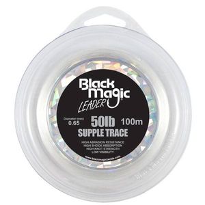 Black magic supple trace monofilament fishing leader 50lb