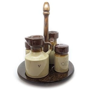 Revolving Ceramic Cruet Table Dinnerware/Servware Set