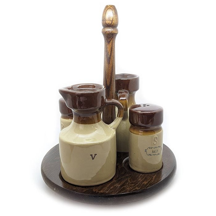 Revolving Ceramic Cruet Table Dinnerware/Servware Set