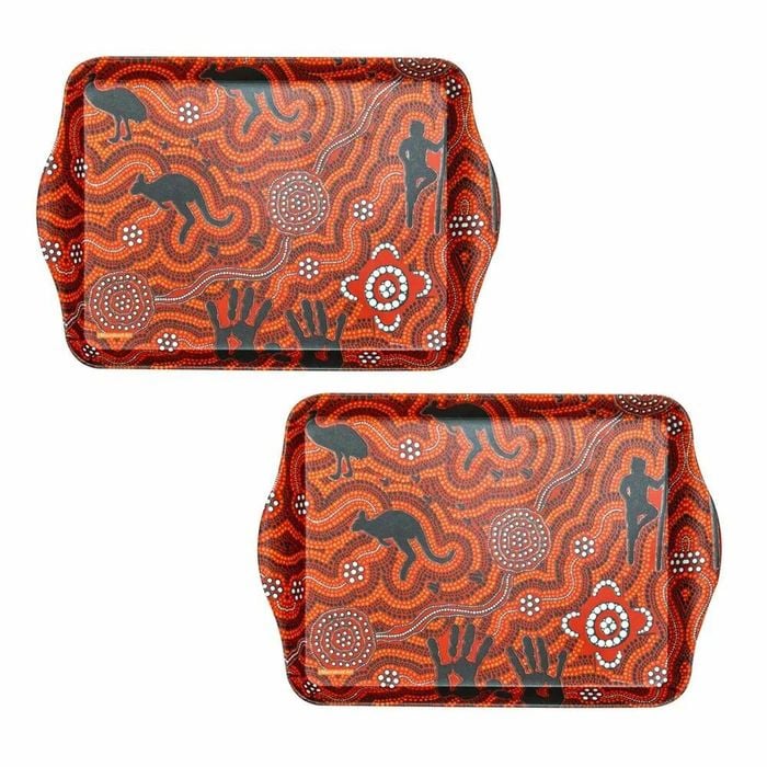 Ashdene Maarakool Art Scatter Tray Set of 2 - Fire-stick Farming