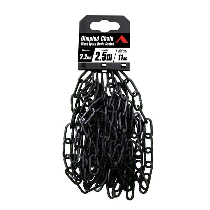 Pinnacle 2.2mm x 2.5m Black Matte Dimpled Chain