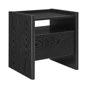 Erica Bedside Side Table Nightstand 1 Drawer Black