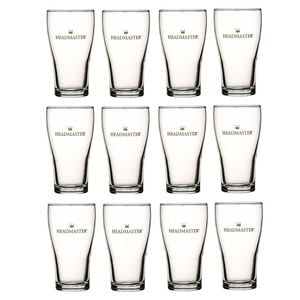 Headmaster Crown Nucleated Beer Conical Glasses 425ml - Set of 12