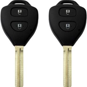Compatible With Toyota Prado RAV4 Corolla Remote Car Key Blank Shell/Case Pack of 2