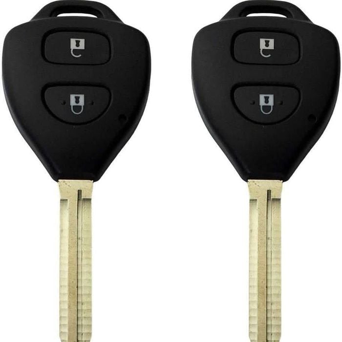 Compatible With Toyota Prado RAV4 Corolla Remote Car Key Blank Shell/Case Pack of 2