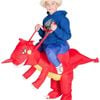 Inflatable Ride On Red Dragon Kids Costume - One Size