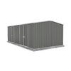 Absco Sheds 5.96 x 3.0 x 2.06m Woodland Grey Workshop Three Door Garden Shed
