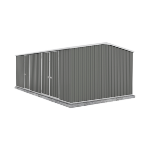 Absco Sheds 5.96 x 3.0 x 2.06m Woodland Grey Workshop Three Door Garden Shed