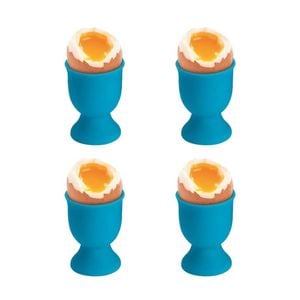 4x Avanti Silicone Egg Cup Won't Absorb Flavours/smells Dishwasher Safe Blue
