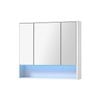 Welba 3 Doors Wall Cabinet Mirror Storage 900x750mm LED Light White Cupboard