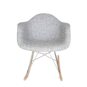 Sk Designer Living | Replica Eames Rar Rocking Chair | Fabric - Textured Light Grey