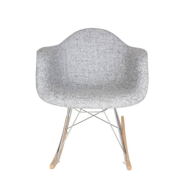 Sk Designer Living | Replica Eames Rar Rocking Chair | Fabric - Textured Light Grey