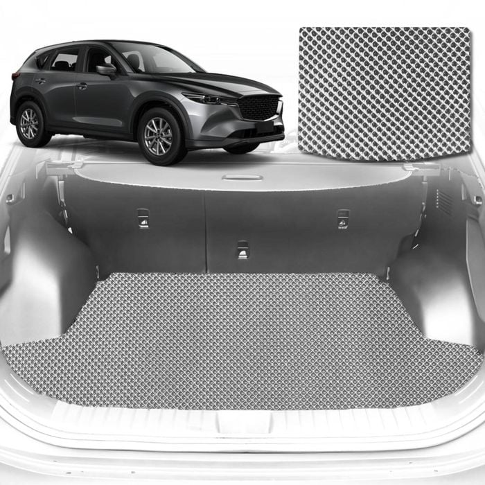 6D Diamond Car Boot Mat for Mazda CX-5 (KF)2017-Current-Cargo Mat-Grey-Outback GT