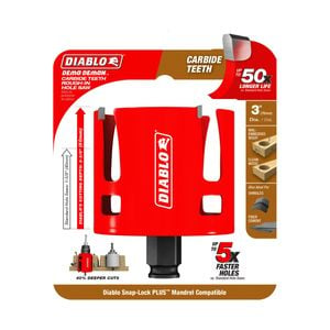 Diablo 3” Demo Demon Carbide Teeth Rough-In Hole Saw
