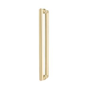 Lemaar 450 x 25mm Brushed Brass Back To Back Round Door Pull DDA compliant