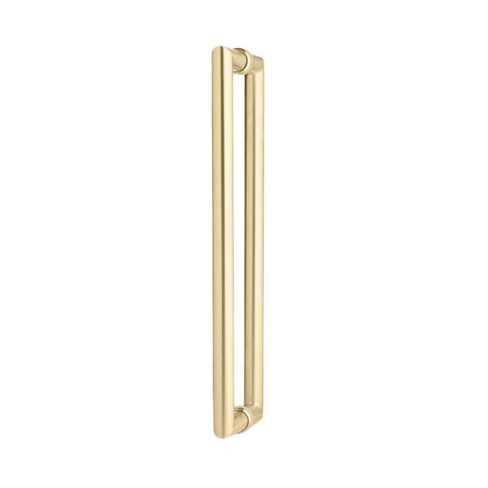 Lemaar 450 x 25mm Brushed Brass Back To Back Round Door Pull DDA compliant