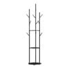 Levede Garment Rack Tree Coat Hook Clothes Stand Black