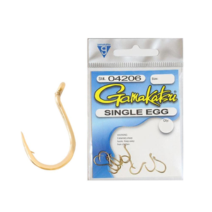 Gamakatsu Single Egg Gold Colour Fishing Hook 14