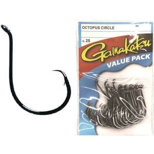 Gamakatsu Octopus Circle Fishing Hook Value Pack (25 Hooks) 6/0