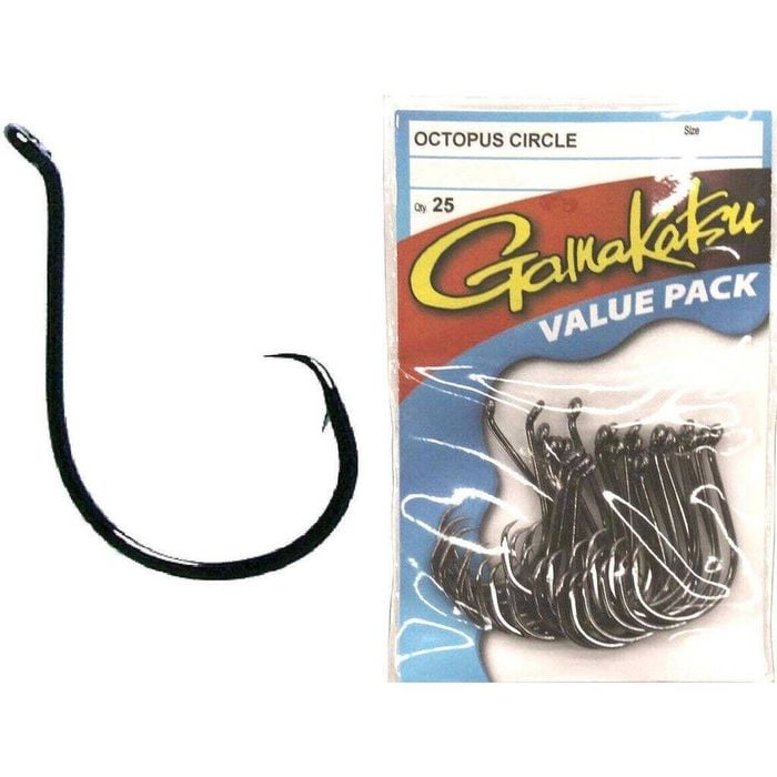 Gamakatsu Octopus Circle Fishing Hook Value Pack (25 Hooks) 6/0