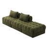 Oikiture 3 Seater Boucle Modular Sofa & Ottoman Set