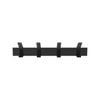 MODE 4 Black Sliding Hooks On Black Board Hat And Coat Rack