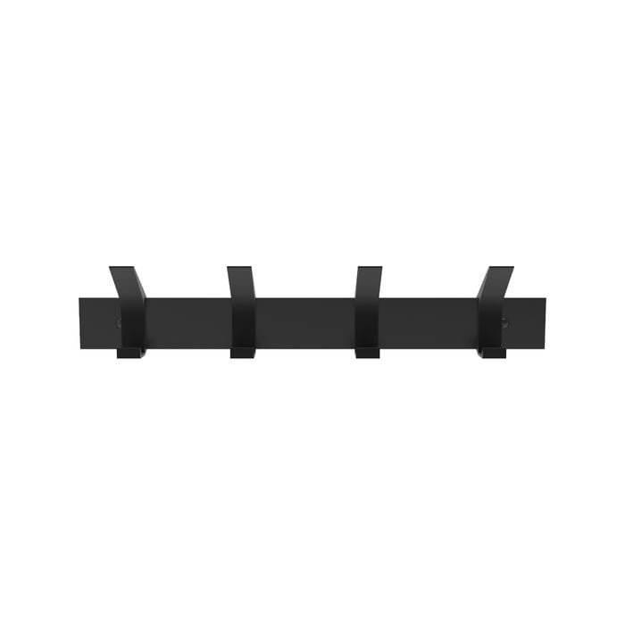 MODE 4 Black Sliding Hooks On Black Board Hat And Coat Rack