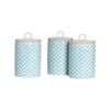 Nicola Spring Tea Coffee and Sugar Canister Storage Jar - Porcelain - Print Design - Pack of 3