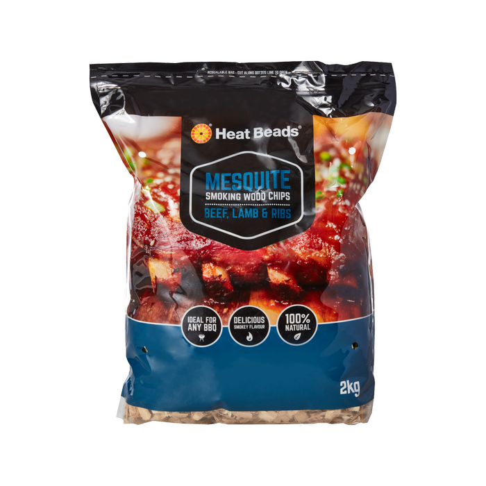Heat Beads 2kg BBQ Smoking Wood Chips - 2kg Mesquite