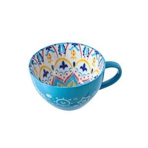 Lemon & Lime Moroccan Deco 15x12.5cm Ceramic Soup Cup - Assorted