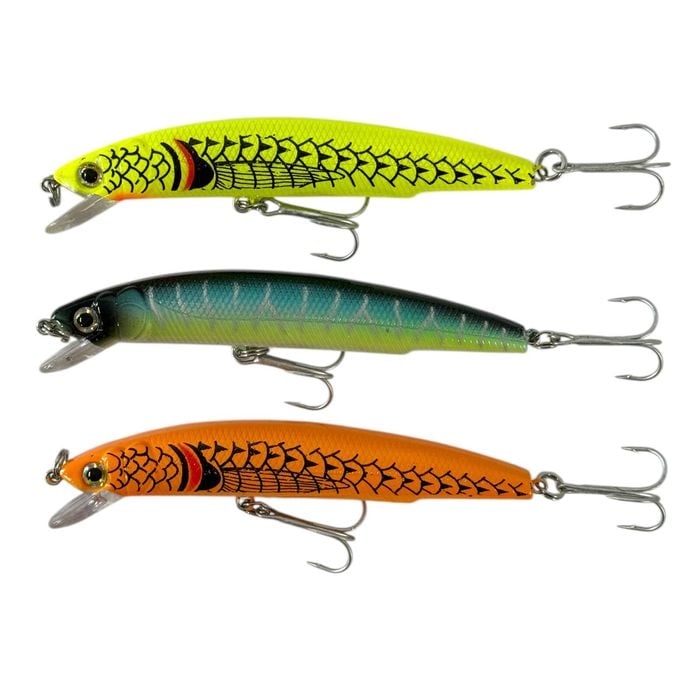 Forceten Outback Jerkbait Fishing Lure 3 Pack – Assorted Colours