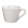Olympia Cafe Mug White Ripple Stoneware 230ml Pack Of 6