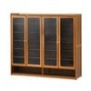 Oikiture Shoe Cabinet 4 Doors Shelf Shoes Storage Rack Organiser Brown