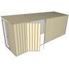 Build-a-Shed 1.5 x 5.2 x 2m Double Hinged Side Door Skillion Shed - Cream