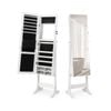 Costway Jewelry Armoire Lockable Jewelry Organiser W/full-length Mirror