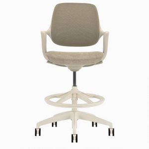 Desky Evoque Low Back Office Chair - Wheat With Drafting Kit